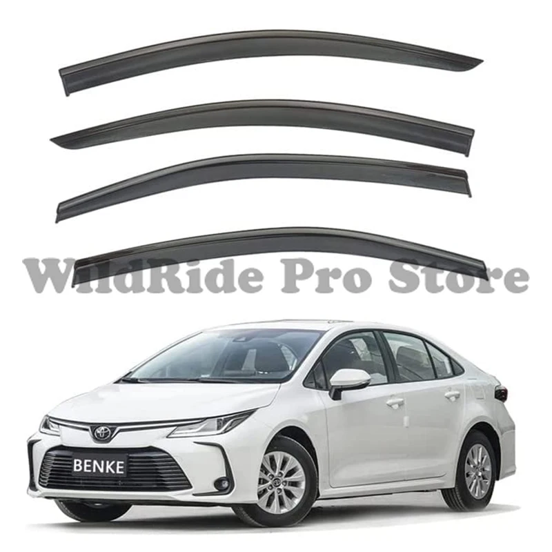1 set For Toyota Corolla Cross 2021 2022 Vent Window Visor 4pcs Rain Guard with Original Tape Window Deflector