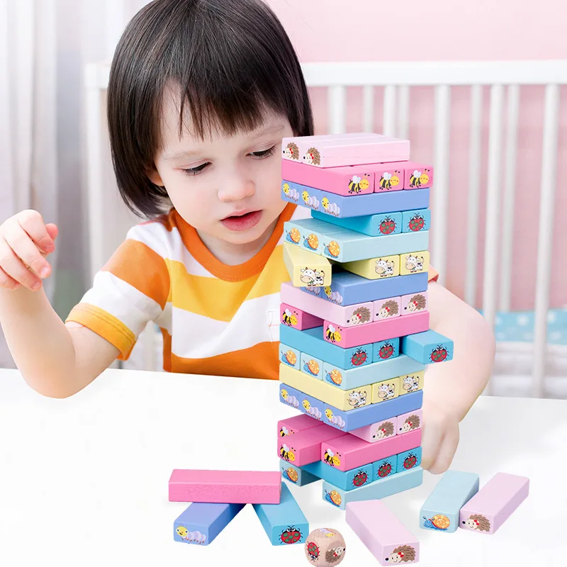 Drawing block gameBuilding block game uilding Blocks Stacking Toys Early Balance Game Development Traditional Stacking Best Gift