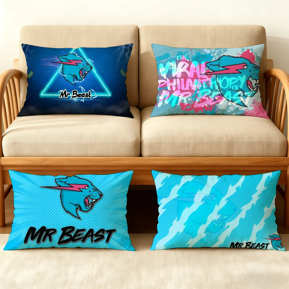 Funda de cojín Cool M-MrBeast-S, ropa de cama estampada de doble cara, producto de éxito, sofá decorativo