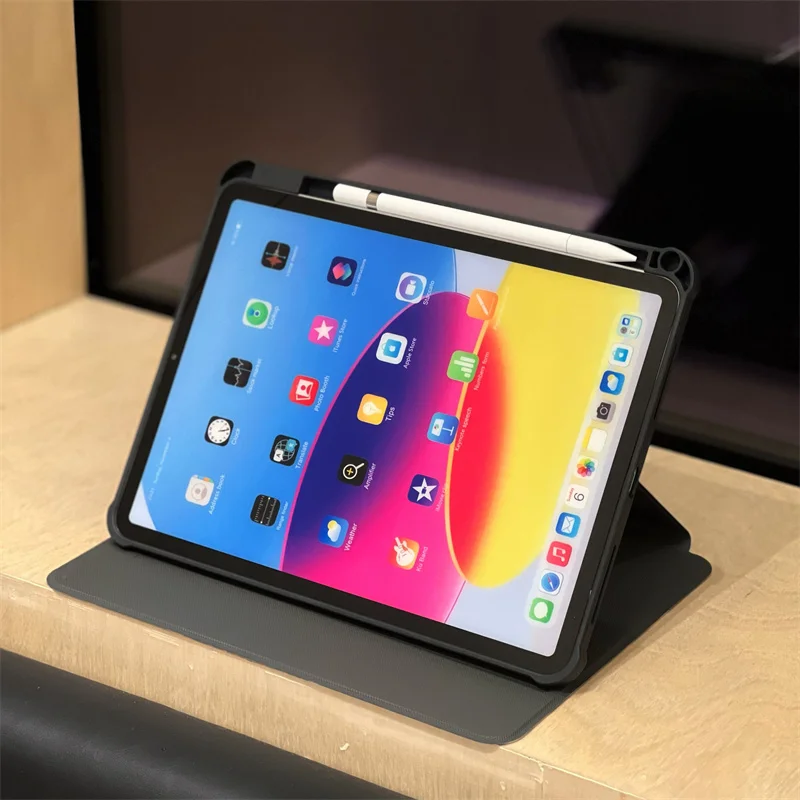 Professional 360° Rotating Acrylic Tablet Case with Stylish Laser Star Pattern for iPad 9.7 10.2 11 12.9 Inch Air 5 4 3 Mini 6