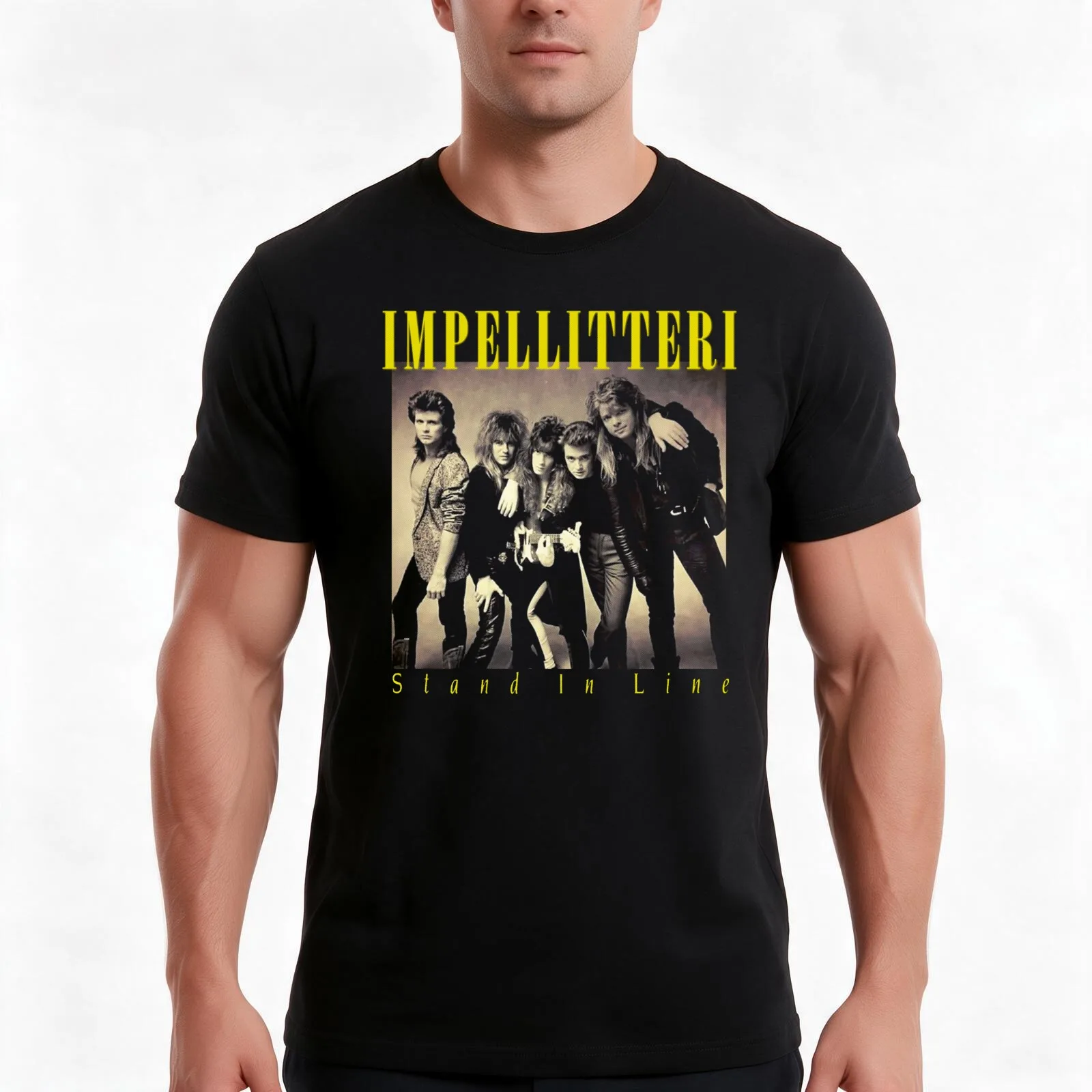 Heavy Metal Legends! Classic Guitar Hero Stand In Line T-Shirt, Summer Casual Cotton Tee, Oversized Streetwear Tops, 100% Cotton