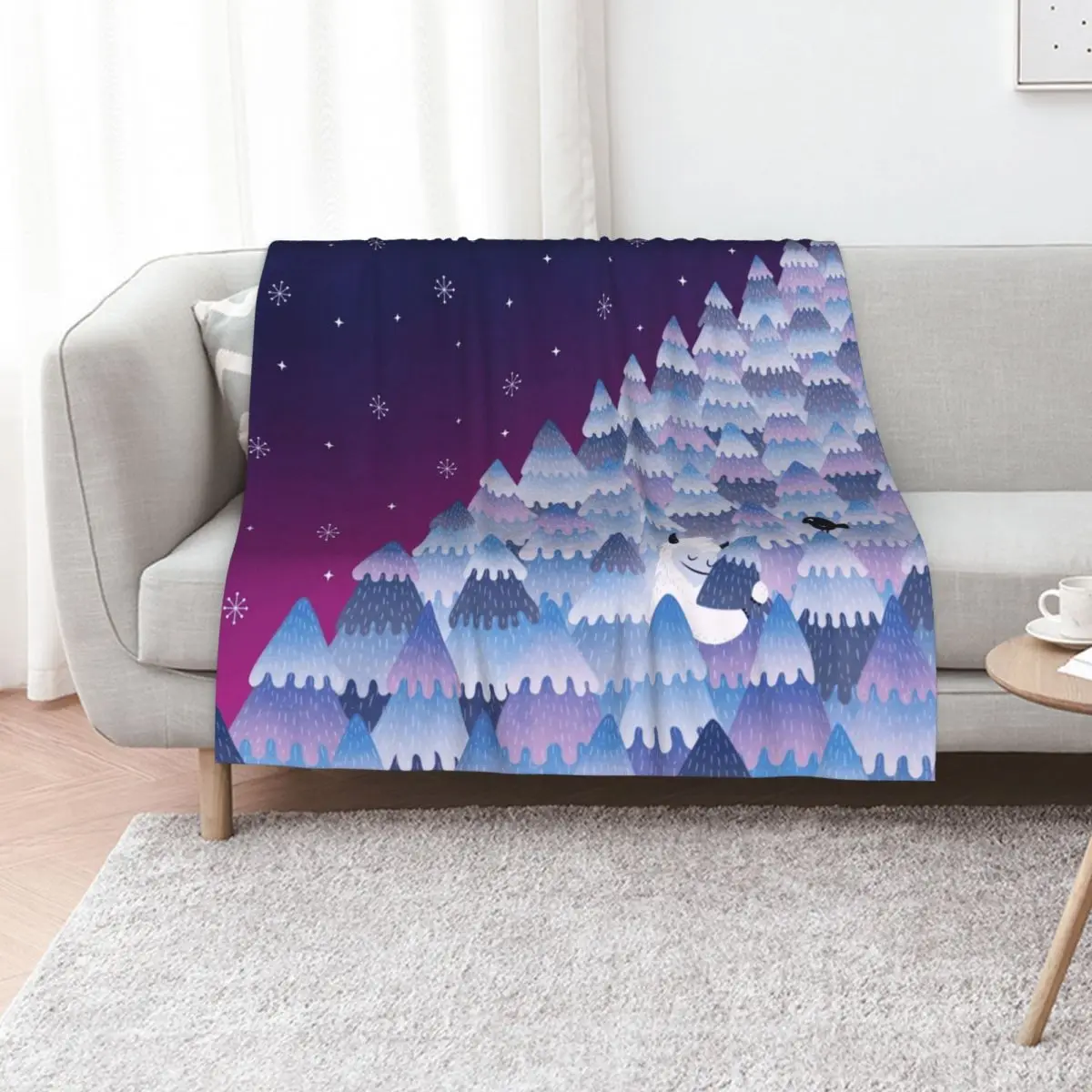 Tree Hugger (Night version) Throw Blanket warm winter Luxury St Luxury Designer Bed covers Single Blankets