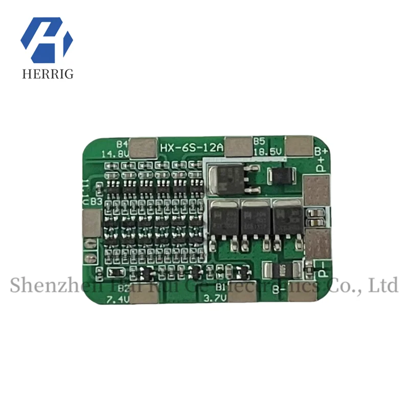 

6 strings of 18650 lithium battery protection board 6S lithium battery protection board 25.2V 15A current BMS protection board