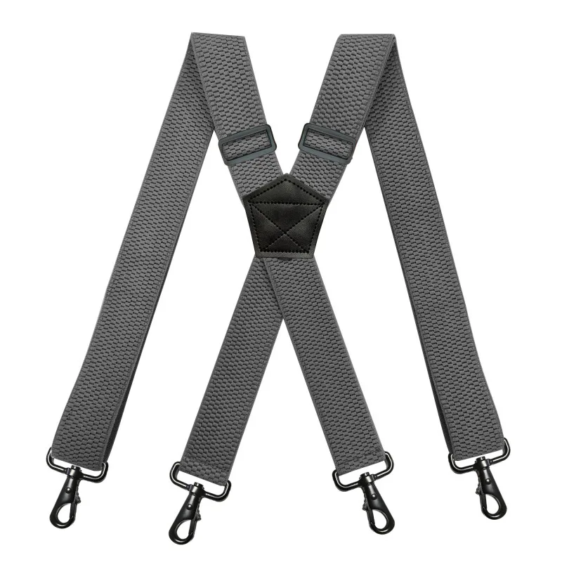 Man's Suspenders X Style Braces Buckles Suspensorio Tirantes Hombre Elastic Strap Black Hook Father's Gift 3.8*120CM