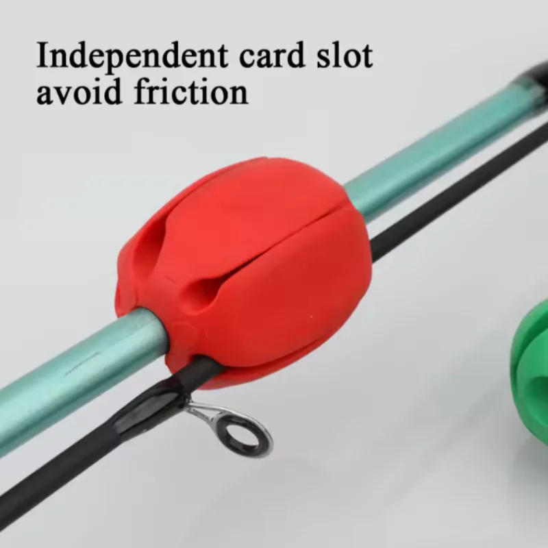 Two piece fixed fishing rod ball protection fishing rod mini anti-collision green Rod Ball  Fishing Accessories