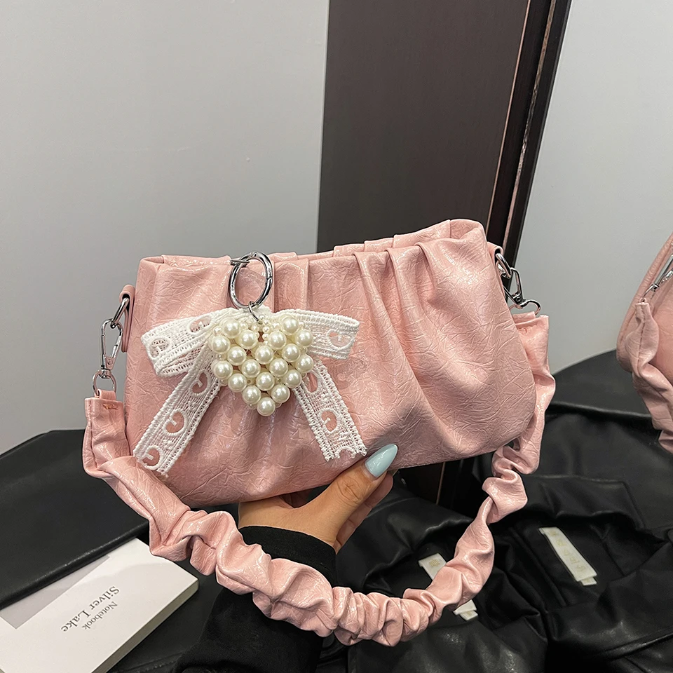

Niche trendy and fashionable underarm bag 2025 new high-end pleated cloud bag shoulder bag commuting versatile