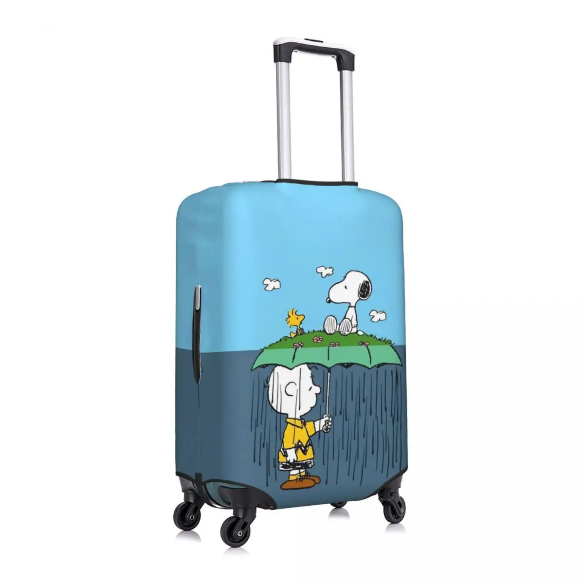 Snoopy Cartoon Anime Print Suitcase Cover Cruise Trip Vacation Strectch Luggage Supplies Protector