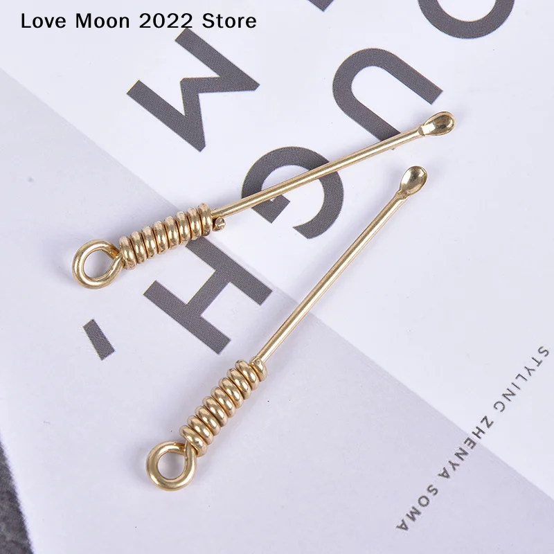 【LM】Ear Pick Ear Wax Remover Vintage Brass Naked Women Keychains Creative Design