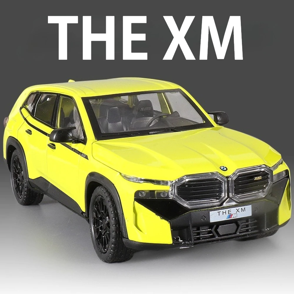 1:32 XM M8 Miniaturmodell aus Druckguss-Legierung, Auto-Ornament, Spielzeugtüren, geöffnet mit Ton, Licht, zurückziehbare Fahrzeuge, Geburtstagsgeschenk für Kinder