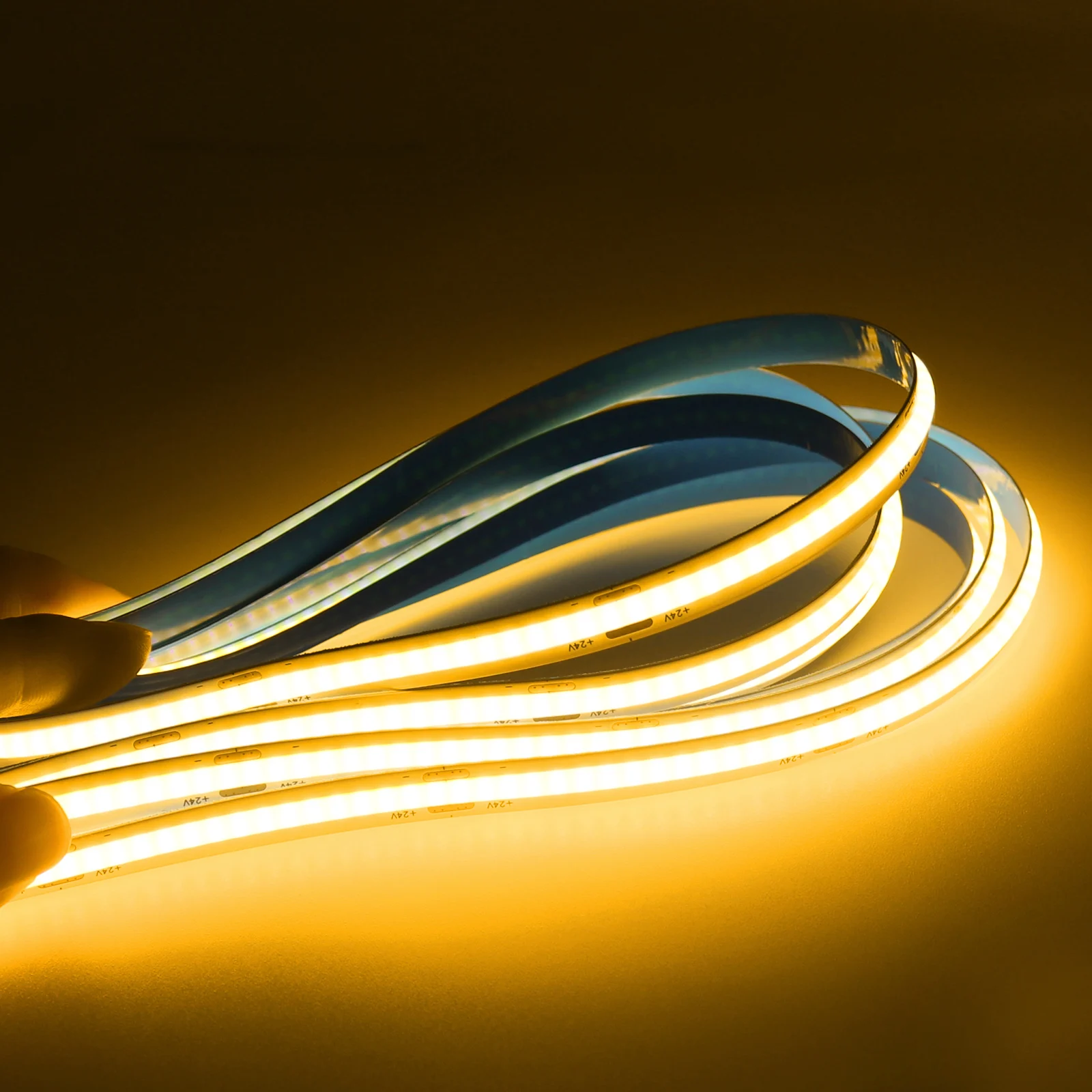 8mm 5m/10m Flexible COB LED Strip DC12V 24V Cuttable Warm Nature Cool White Linear Light Bar Tape for Home Decor