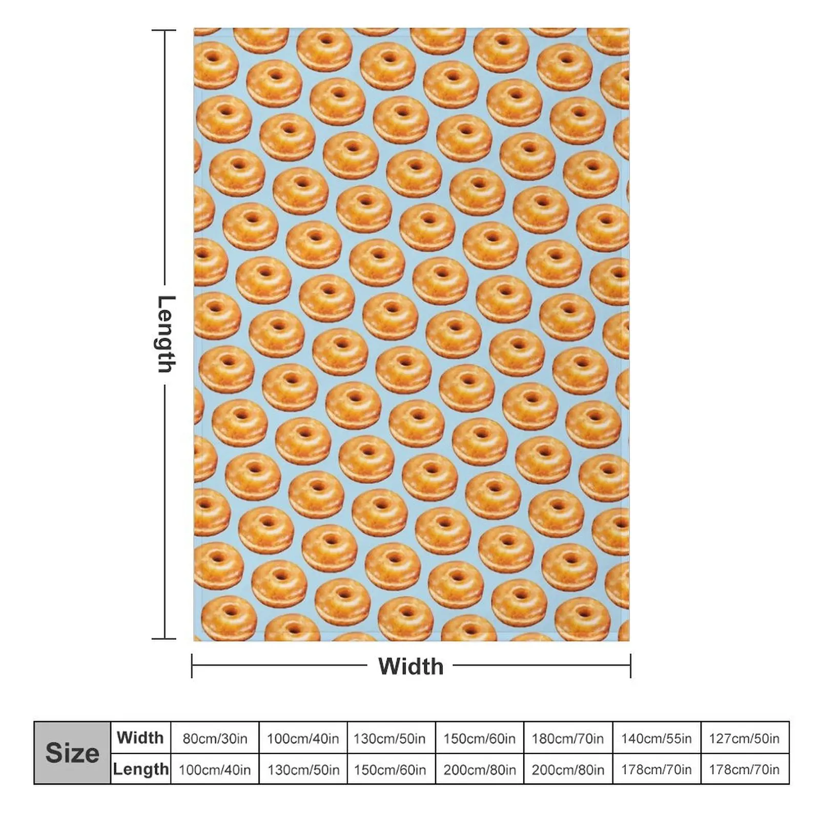 Glazed Donut Pattern Throw Blanket Moving blankets ands Blankets