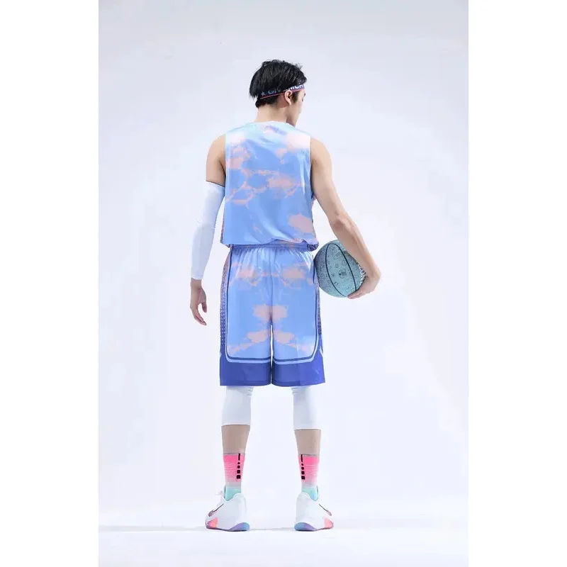 طقم جيرسيه كرة سلة قابل للتنفس للرجال والنساء ، بدلات رياضية كرة سلة فارغة ، أطقم رياضية للفريق للبالغين ، زي موحد للأولاد ، جديد