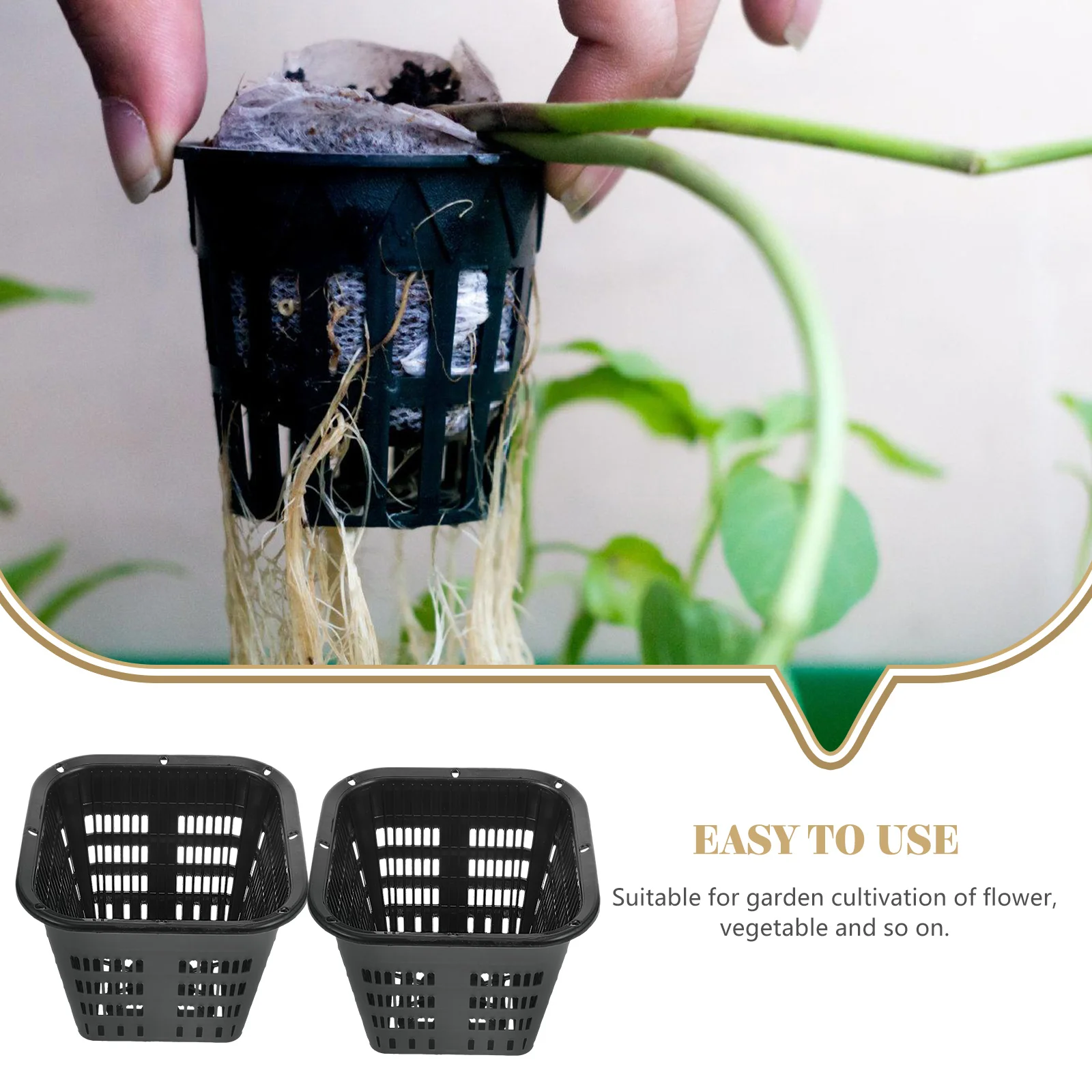 8 Pcs Hydroponic Vegetable Basket Smart Plant Pot Garden Containers Net Pots for Hydroponics Plastic Orchids