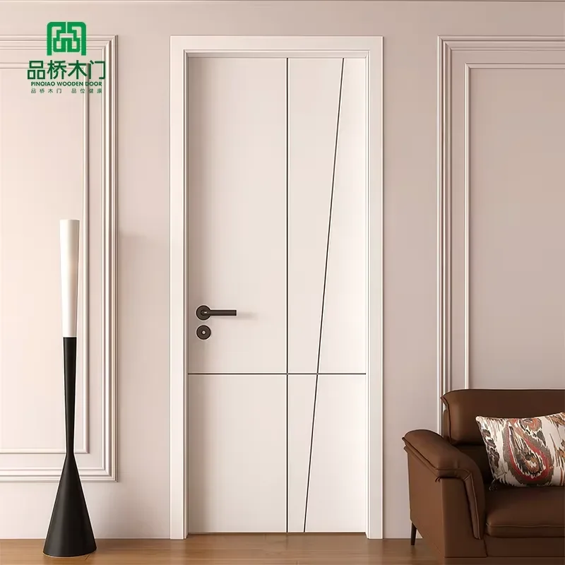 Modern Luxury CPL Door Waterproof Soundproof Custom Size Color for Bedroom Hotel Hospital Interior Room Partition Wall Panel