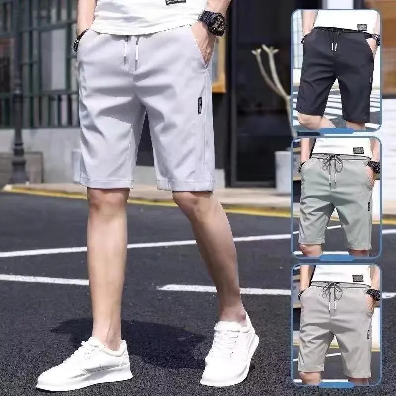 

Men's Summer Thin Touch Quick Dry Straight Leg Casual Shorts Five Parts Air Conditioning Sports Polyester Fiber Leisure Pants