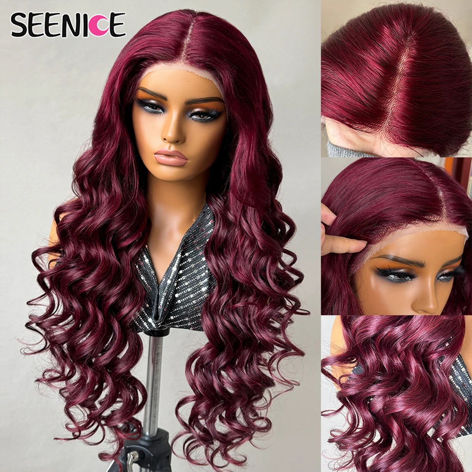 T جزء الاصطناعية الدانتيل الجبهة الباروكات 100% اليد تعادل موجة فضفاضة شعر مستعار الدانتيل 28 "أومبير براون شقراء تسليط الضوء على مقاومة للحرارة شعر مستعار تأثيري