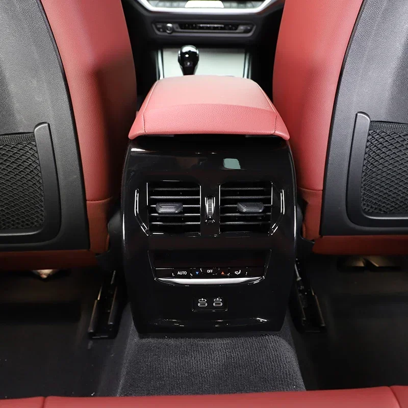 

Suetlcoity For BMW 4 Series G22 2020-2025 ABS Car Rear Air Outlet Anti-kick Frame Cover Trim Sticker Interior Car Accessories