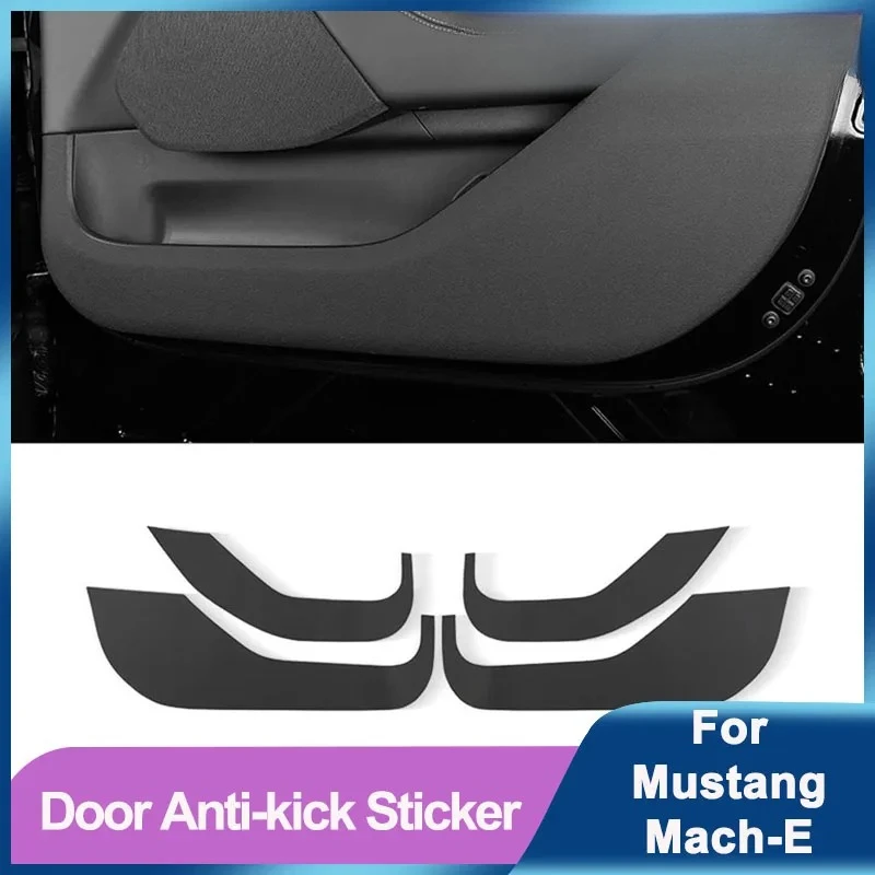For Ford Mustang Mach-E Car Door Anti Kick Sticker Kids Anti-Kick Protective Mat Modified Interior Decoration Protective Pad