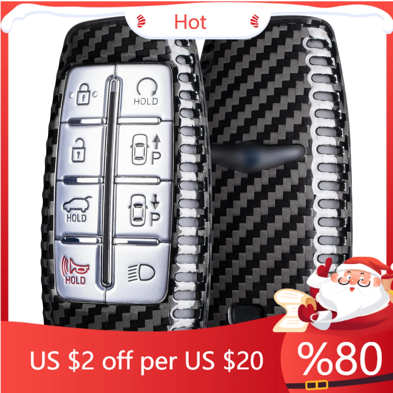 

Горячий чехол для ключей из настоящего углеродного волокна для Genesis GV80 G80 GV70 G90 G70 Keyless 4/6/8 Button 2023, чехол для ключей, внутренние наклейки