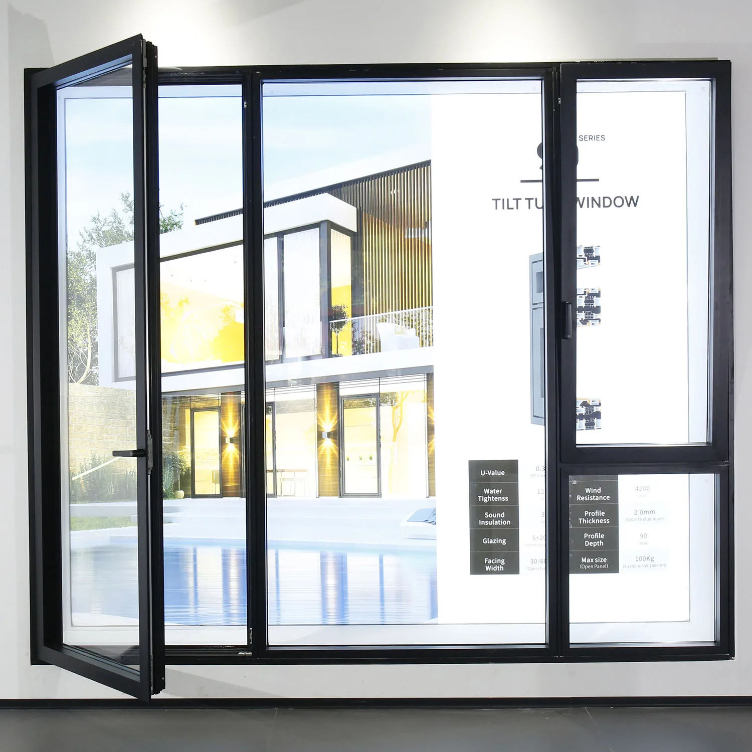 Sixinalu Casement Compound Window Soundproof Outward Custom Thermal Break Aluminium Windows Home Decor Custom