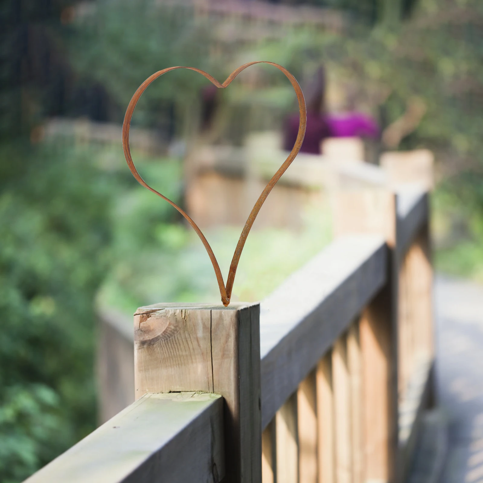 

28.5Cm/11Inch Metal Heart-Shaped Garden Stake Rustic Iron Decor For Outdoor Yard Lawn Flower Pot Valentine'S Day Decoration