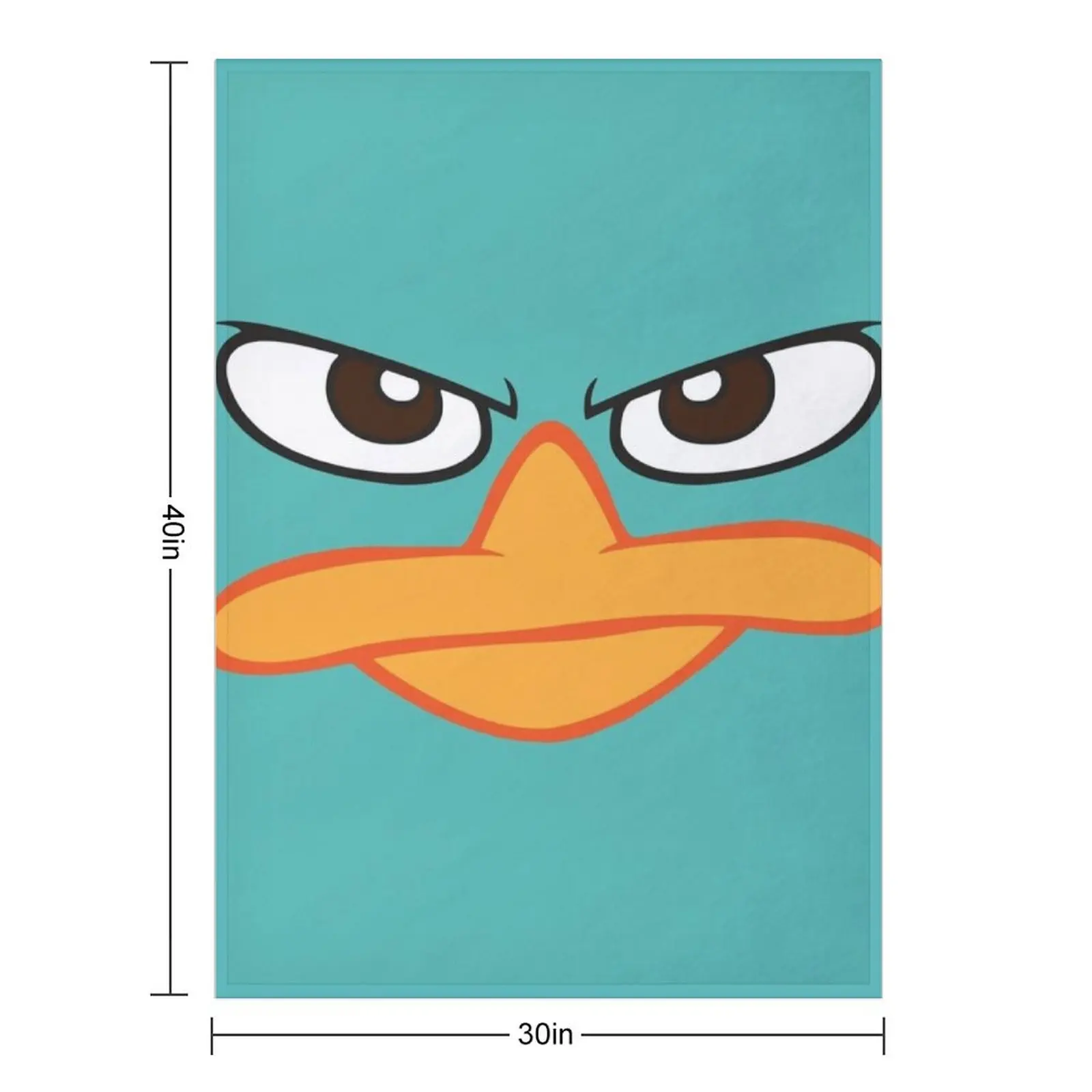 Perry the Platypus Mask Throw Blanket Bed covers Custom Soft Plaid Cute Blankets