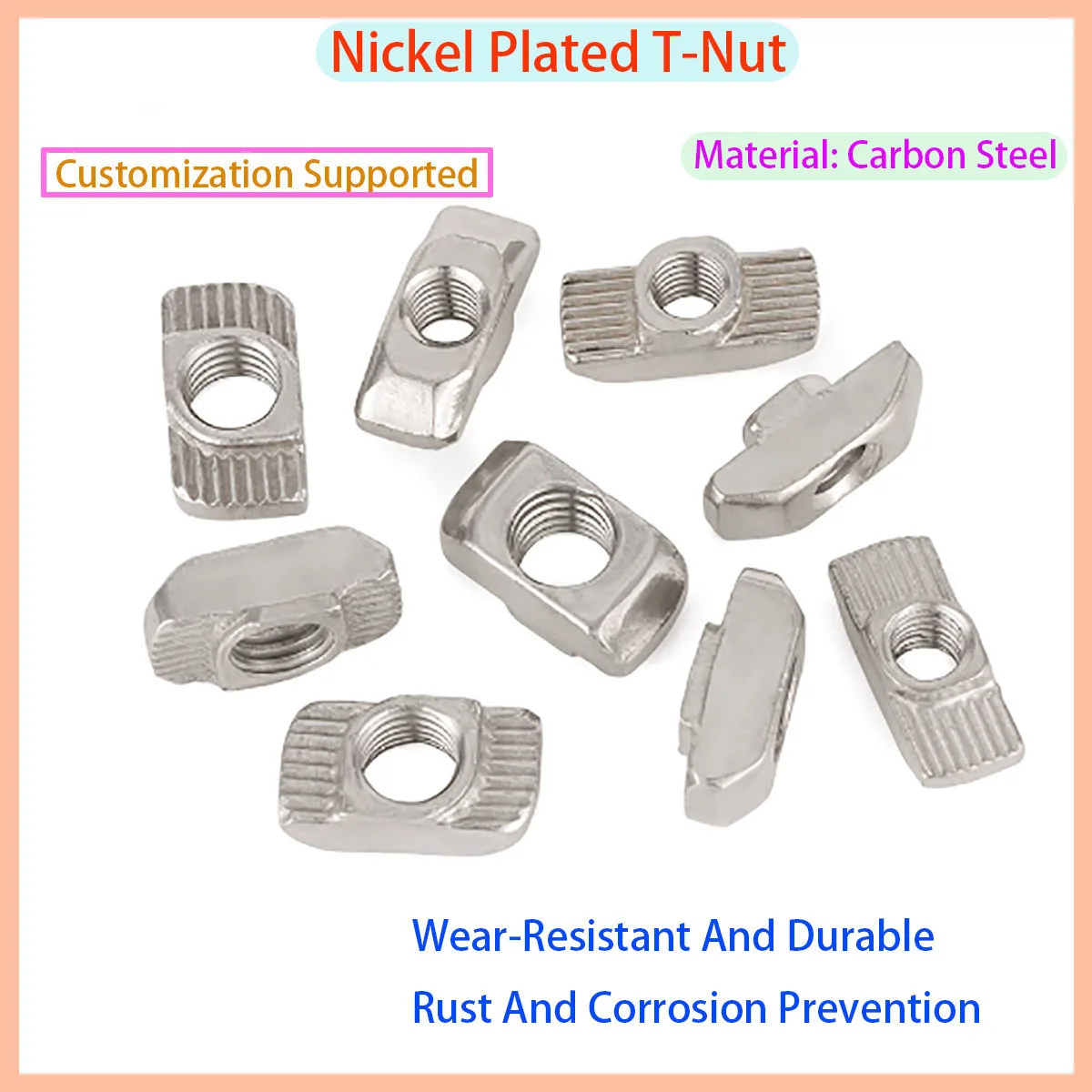 

M3 M4 M5 M6 M8 Sliding T-shaped Nut Hammer in Compression Fastening Connector