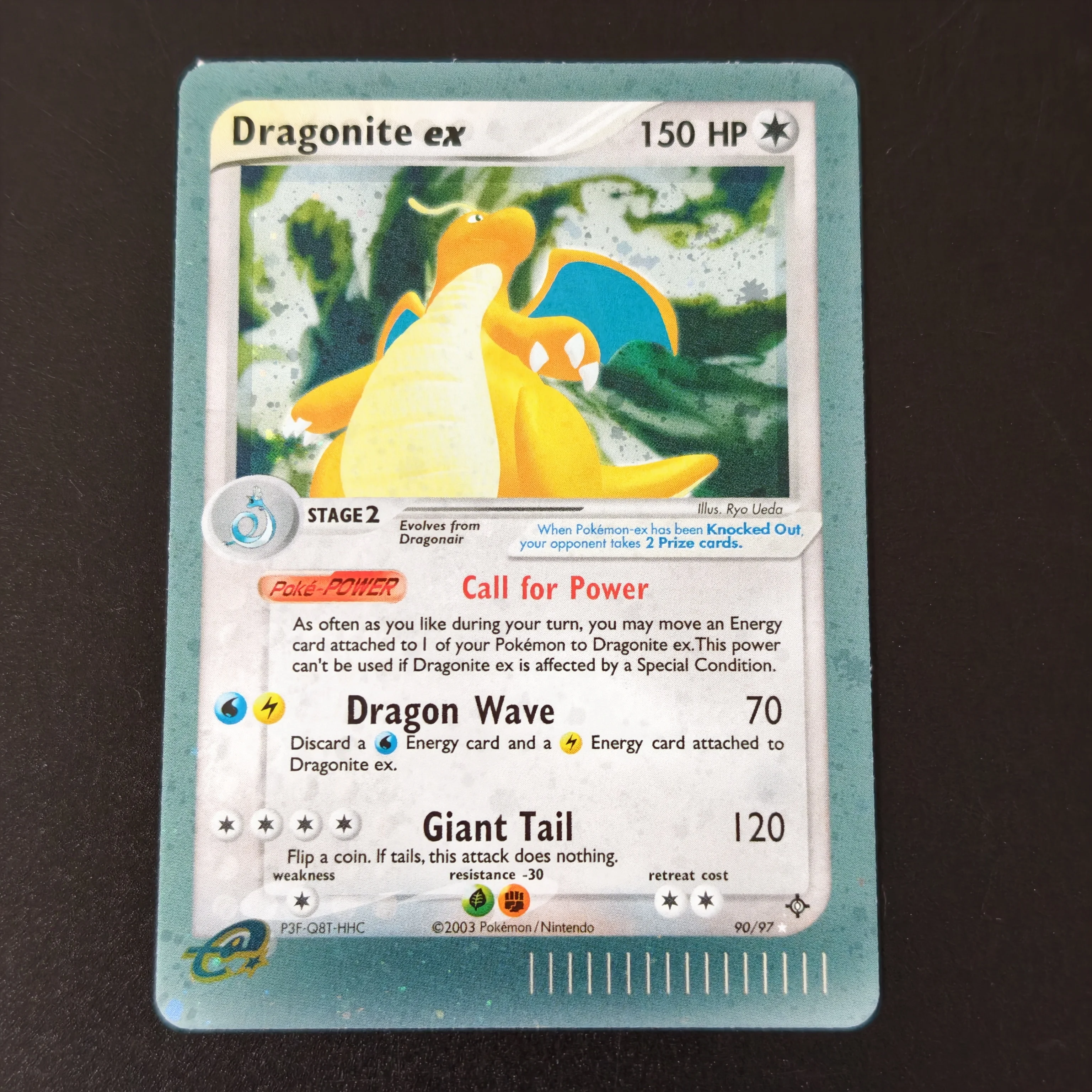 Proxy TCG Pokemon EX Series Cards English Base Set Holo Rare Cards 3Pcs Suicune Rayquaza Dragonite ex Collection Replica Cards view 3