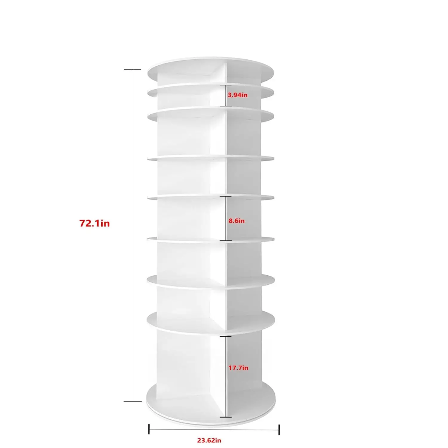 Rotating Shoe Rack Tower 360° Spinning Vertical Organizer 8 Tier Closet Storage, Customized