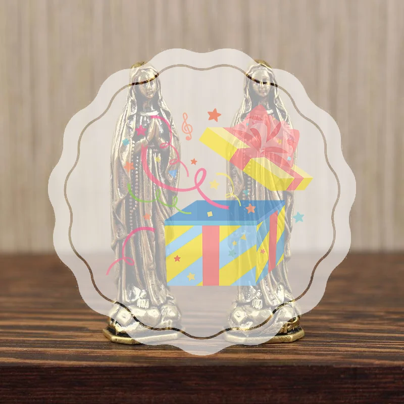 Figura de María de latón colgante figura de María de latón estatuilla de la Virgen María Vintage de cobre puro