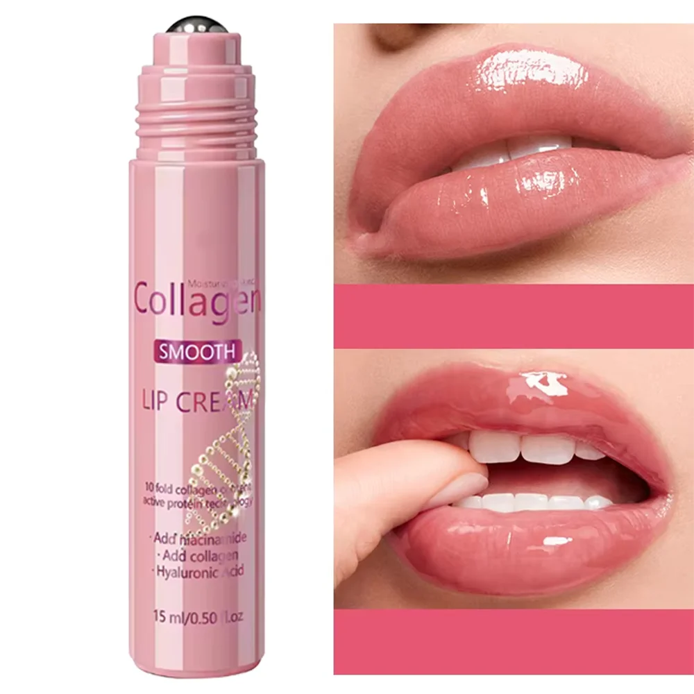 Collagen Lip Cream - Hyaluronic Acid & Niacinamide, Long-Lasting Hydration for Chapped Lips Fast plump lipstick plump gloss oil