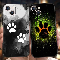 Dog Footprint Paw Cute Phone Case Cover per iPhone 16 15 14 13 12 Pro Max XR XS 11 7 8 Plus Soft Shell in Silicone antiurto Capas