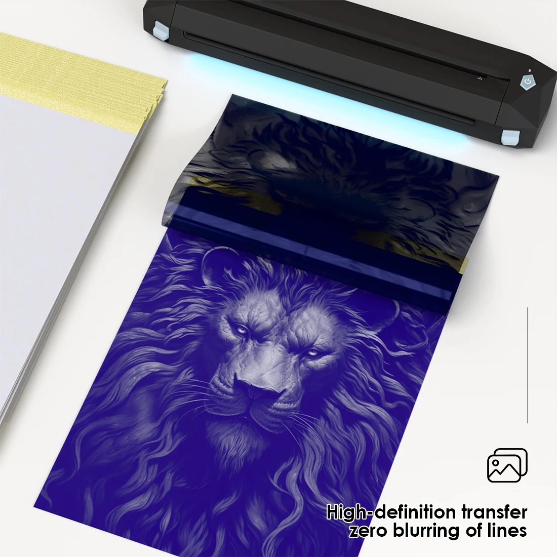 KVM 25-100 قطعة A4 ورق نقل الوشم ورق تتبع الوشم رسم يدوي ونقل الحرارة مناسب لآلة نقل الوشم