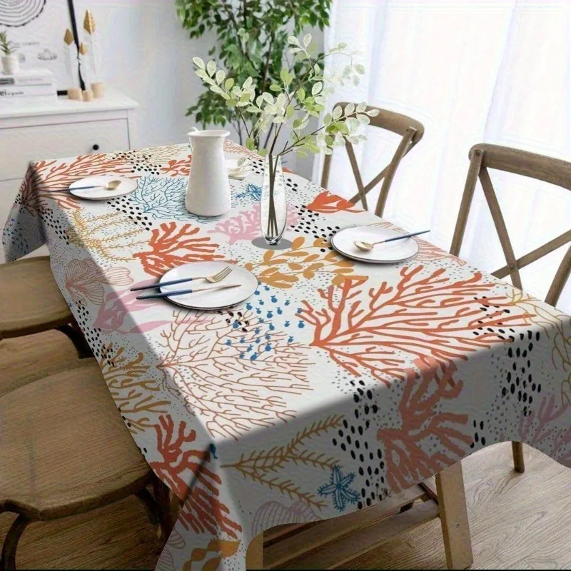 A piece designed with colorful marine coral patterns and made of polyester fabric.