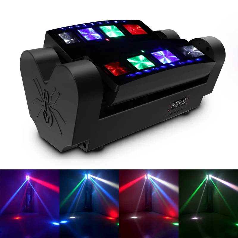 Spider RGBW 4IN1 effect light 8*3W LED eight eye spider light Stage Show Disco DJ Party Club Bar DMX512 LED effect light show