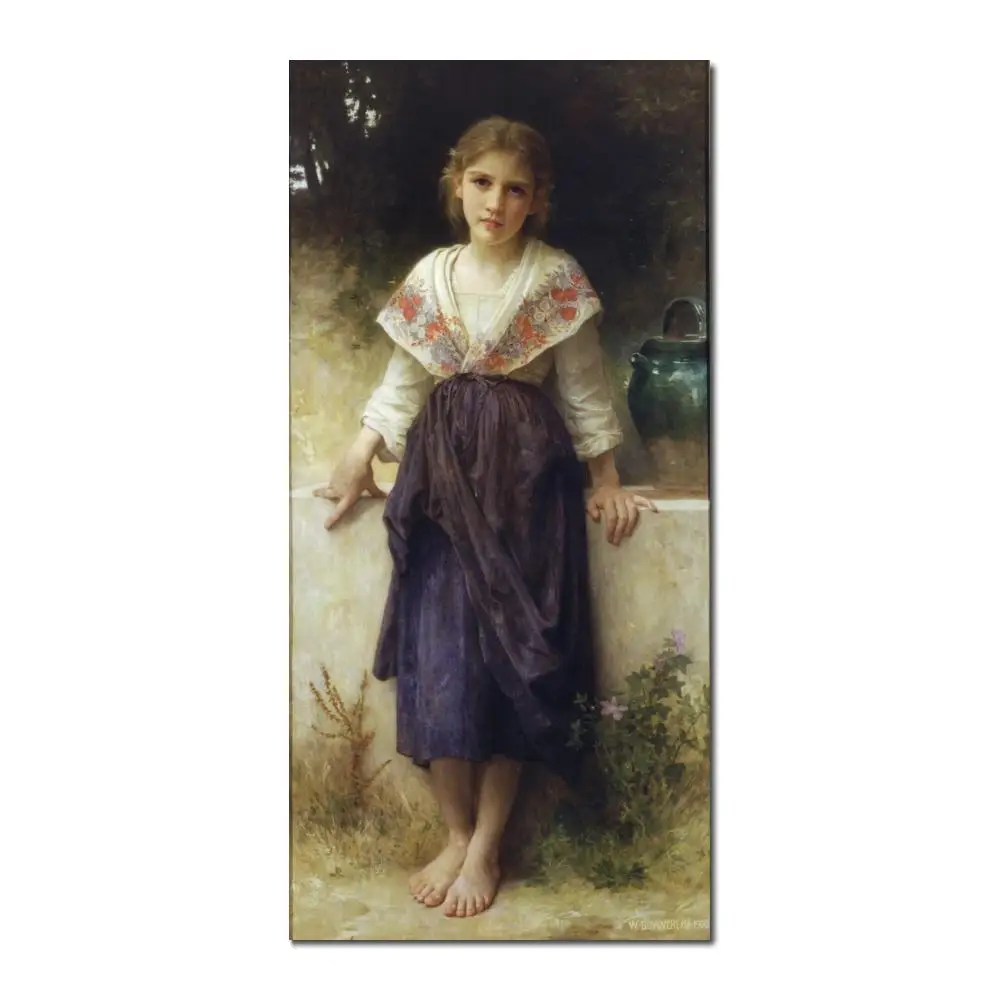 

famous portrait painting A moment of rest by William Adolphe Bouguereau Hand painted High quality