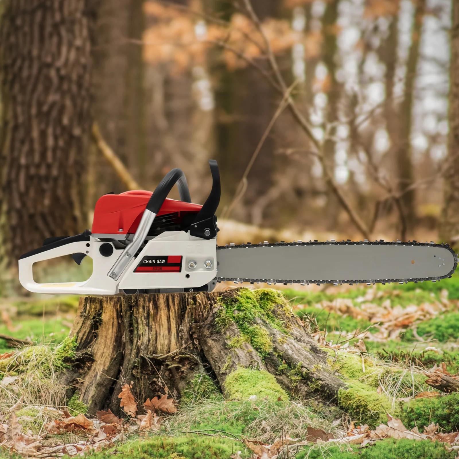 20inch Gas-powered Chainsaw, 2-Stroke 52CC Air-cooled Gasoline Chainsaw, Chainsaw Cutting Wood Gas Sawing, Chain Saw Set