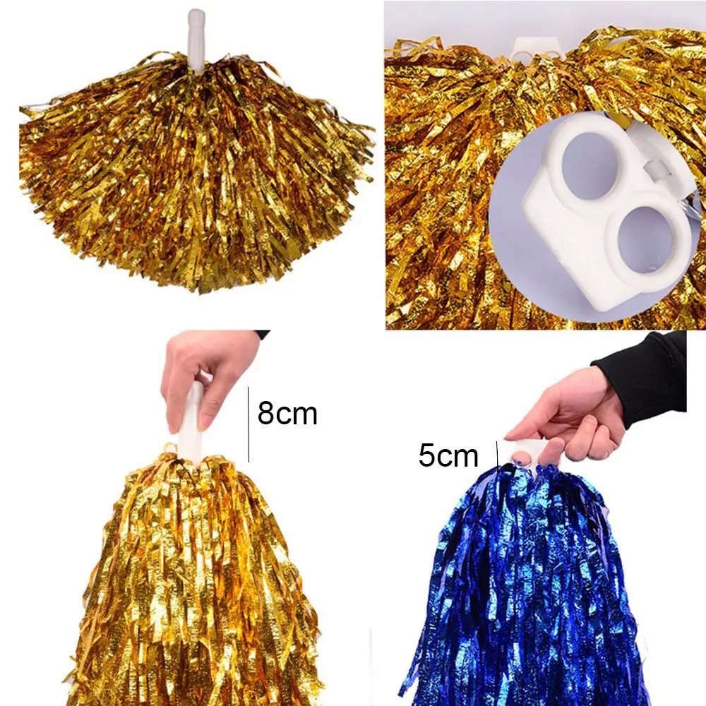 Boule d'encouragement de pom-pom girl avec poignée à double trou, fleur de compétition, pompons de pom-pom girl, décoration de soirée séparés ante, club, fournitures de sport