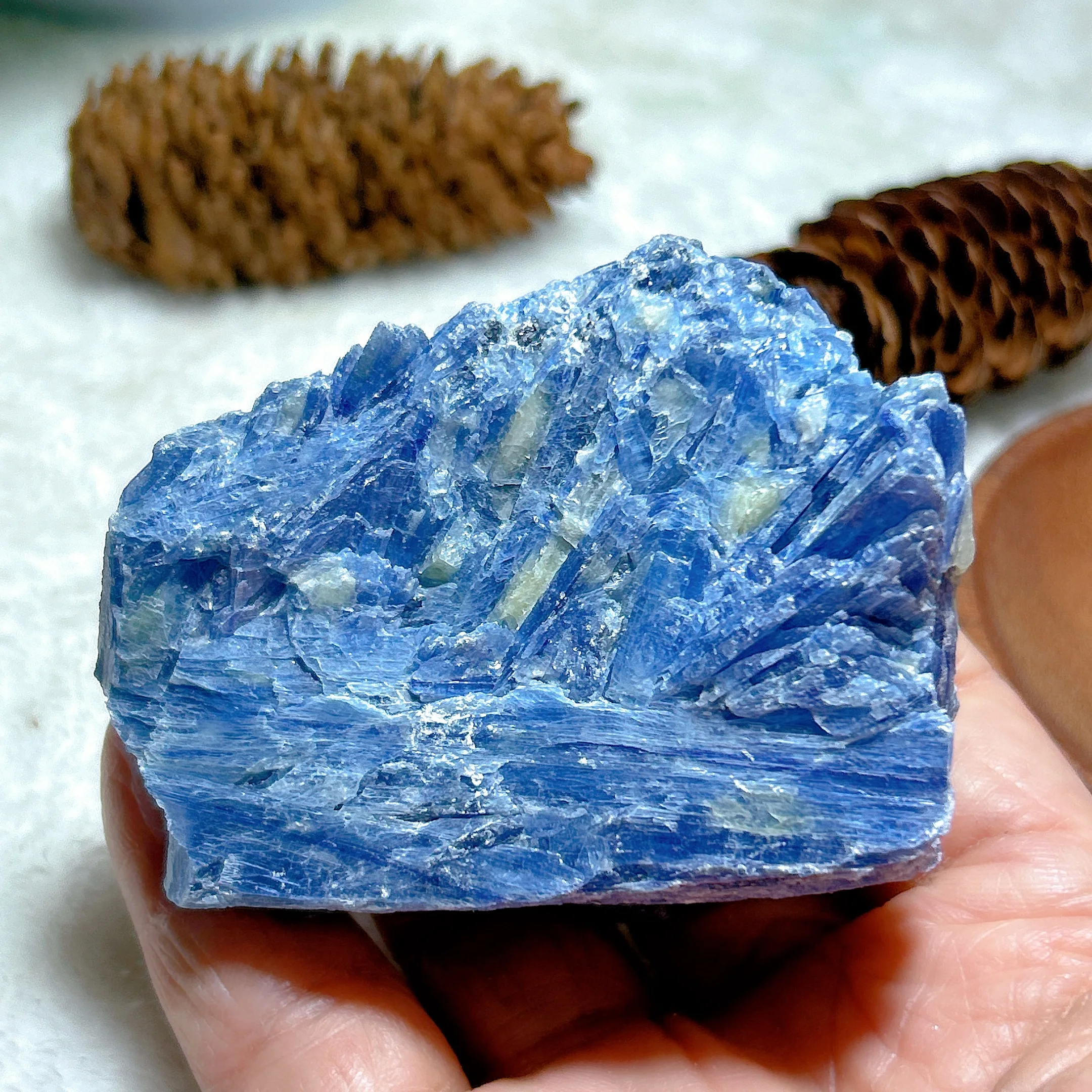 

High Quality Healing Natural Crystal Kyanite Tourmaline Specimen Raw Gemstones Reiki Home Decorations Mineral Energy Gift