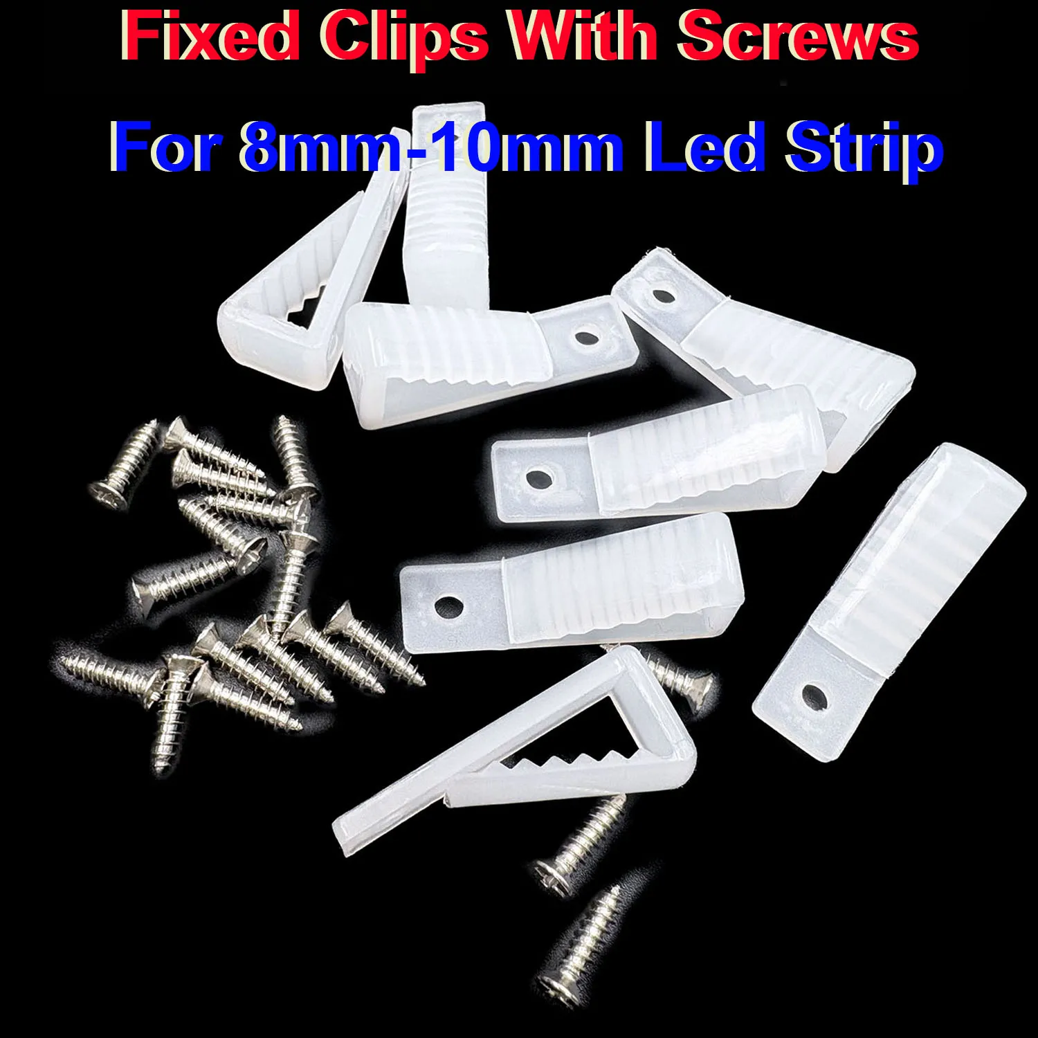

For 8-20mm LED Strip Fasteners Fix Clips Holder LED Connector Plastic Accessories For 2835 COB Neon Light Mounting Fixing