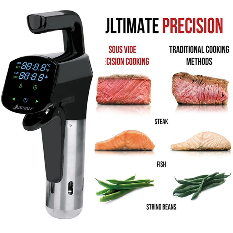 App Control Sous Vide Cooker IPX7 Waterproof Heater Immersion Circulator Slow Cooker with Digital Display Reservation Function