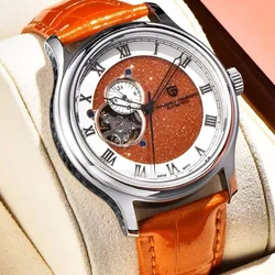 PAGANI DESIGN For Mens Watch Automatic Japan NH39A Mechanical Wristwatch Skeleton Sapphire Crystal 100m Waterproof Reloj Hombre