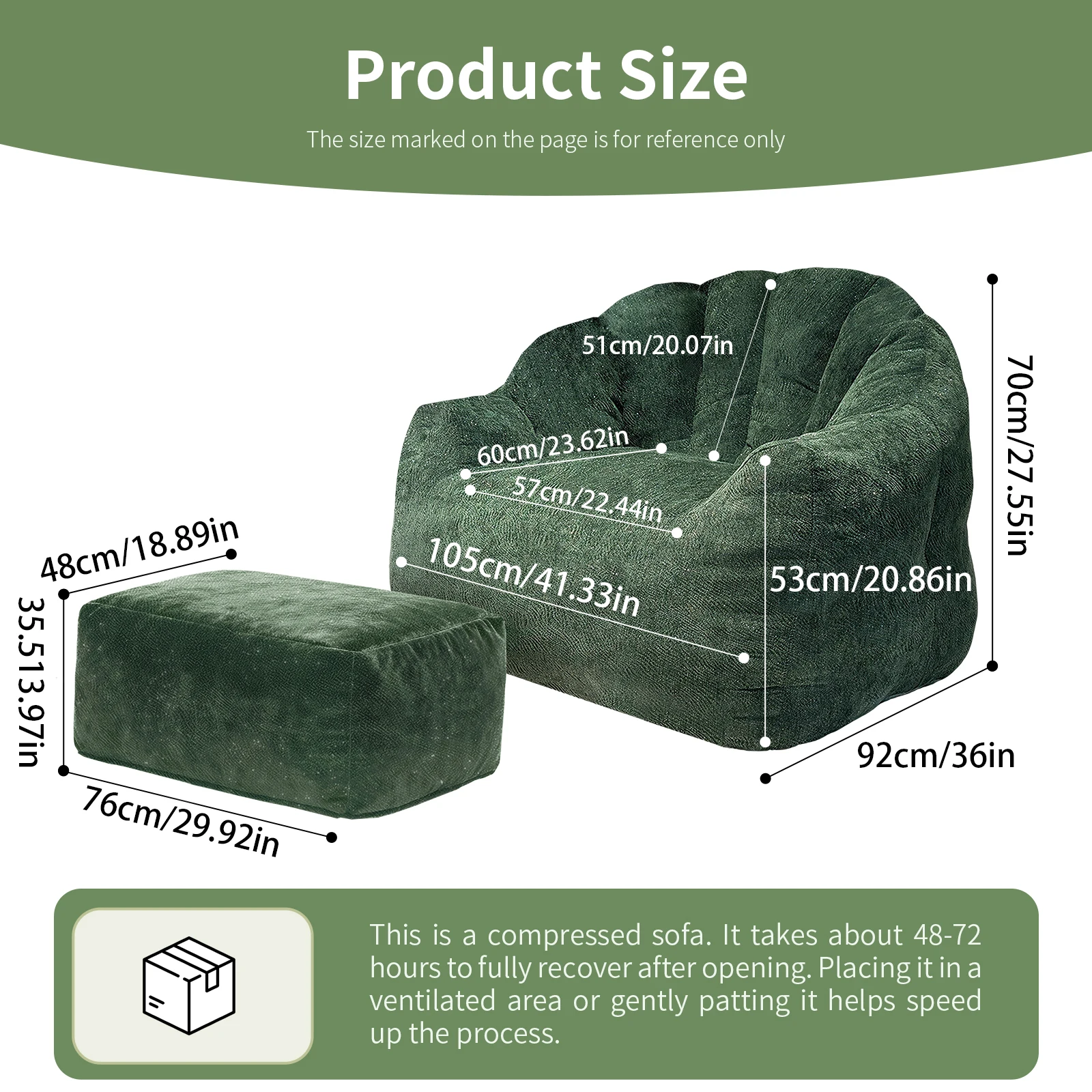 Bear Paw Shaped Bean Bag Chair, Vacuum Compressed Memory Foam Leisure Chair With Soft Removable Washable Flannel Cover, Ideal Furniture for Bedroom Dorm Reading Napping