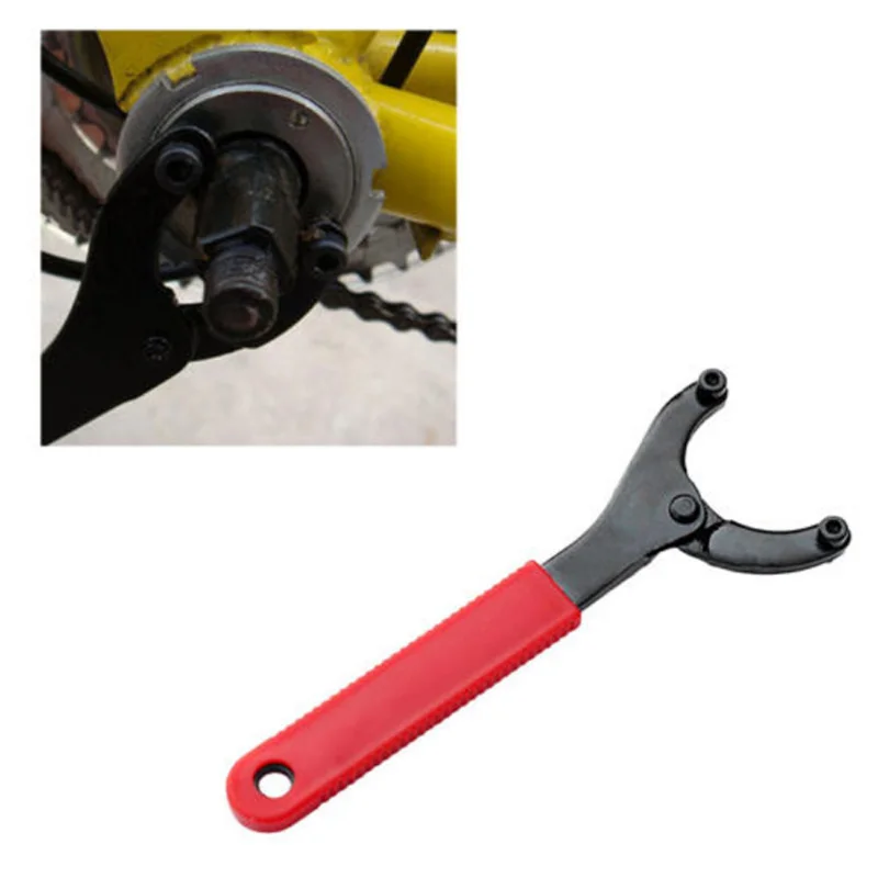 Verstelbare Fiets Trapas Wrench Chain Wiel Crank Beugel Freewheel Wrench Reparatie Handig Remover Gereedschap