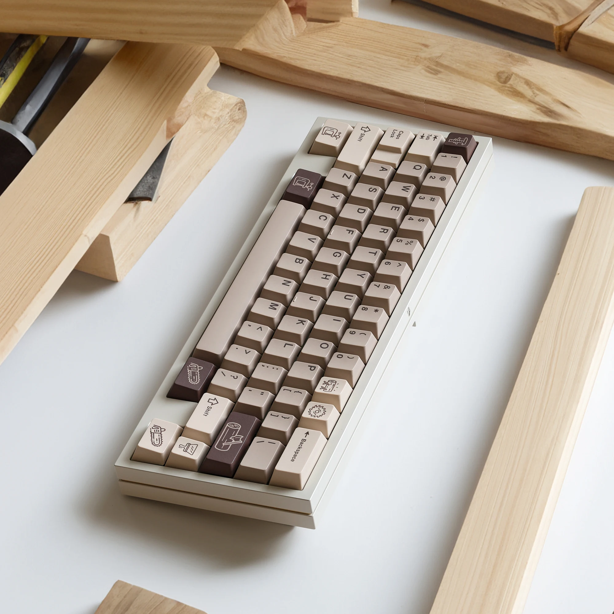 Estúdio Carpenter Keycaps, Material de Sublimação PBT, Cherry Perfil Keycaps, 68, 75, 980, 87 Keycap, adequado para Keycaps mecânicos