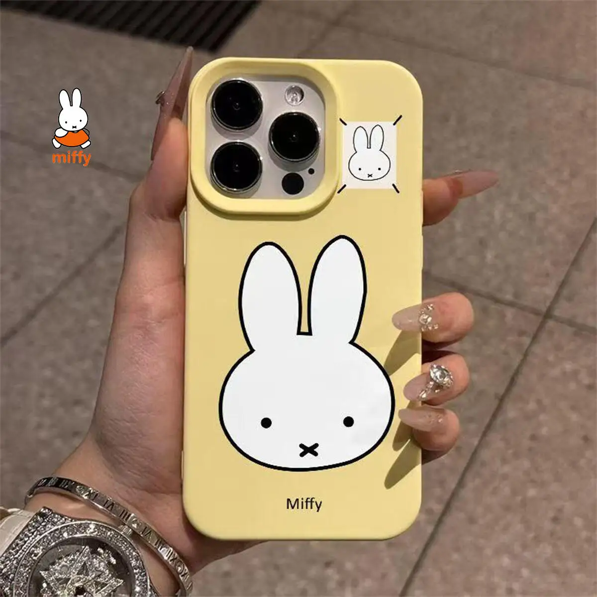 

Чехол для мобильного телефона Miffy Kawaii с рисунком милого кролика, чехол для телефона в стиле аниме, подходит для Iphone 16 Pro Max Iphone 15 14 13 Pro Max