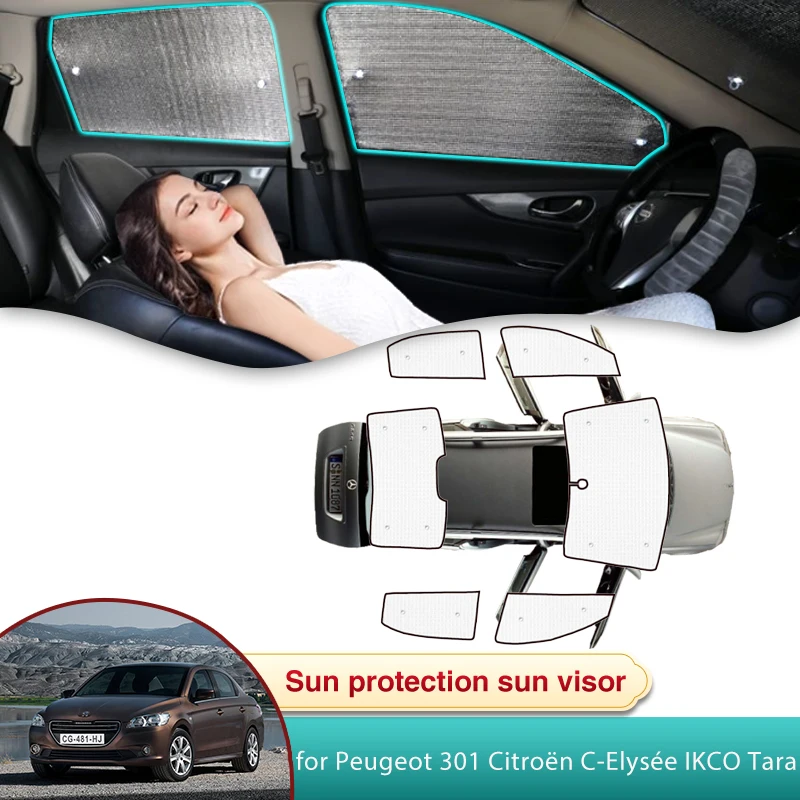 Car Sun Shade for Peugeot 301 Citroën C-Elysée IKCO Tara 2013 2014 2015 2016 2017 2018 2019 2020 2021 2022 2023 2024 Accessories