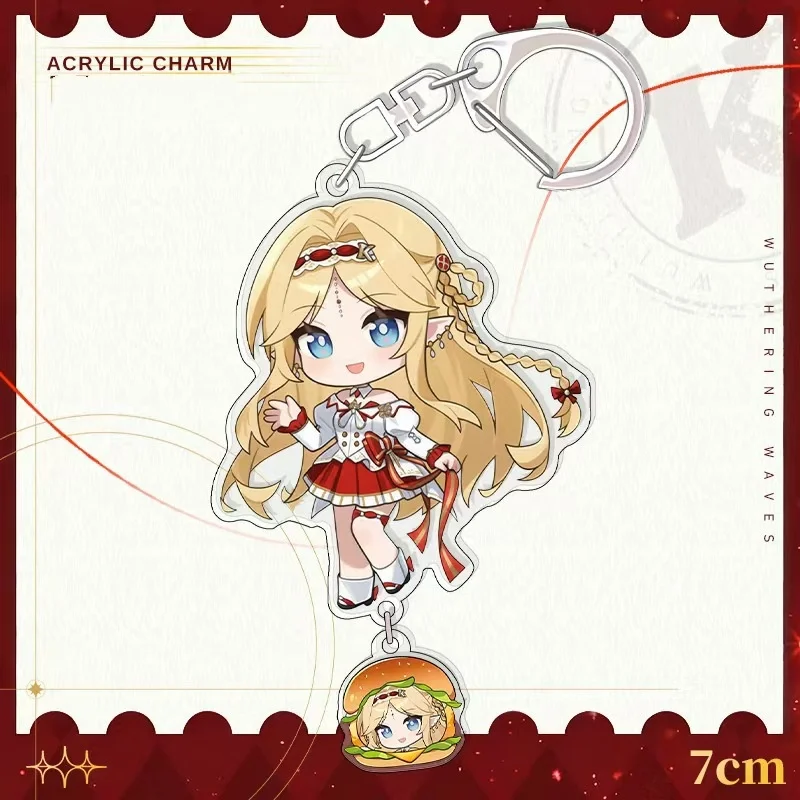 New Wuthering Waves Keychain Cartethyia Shorekeeper Cartoon Anime Cute Pendant Keyring Bag Charm Game Friend Gift Badge