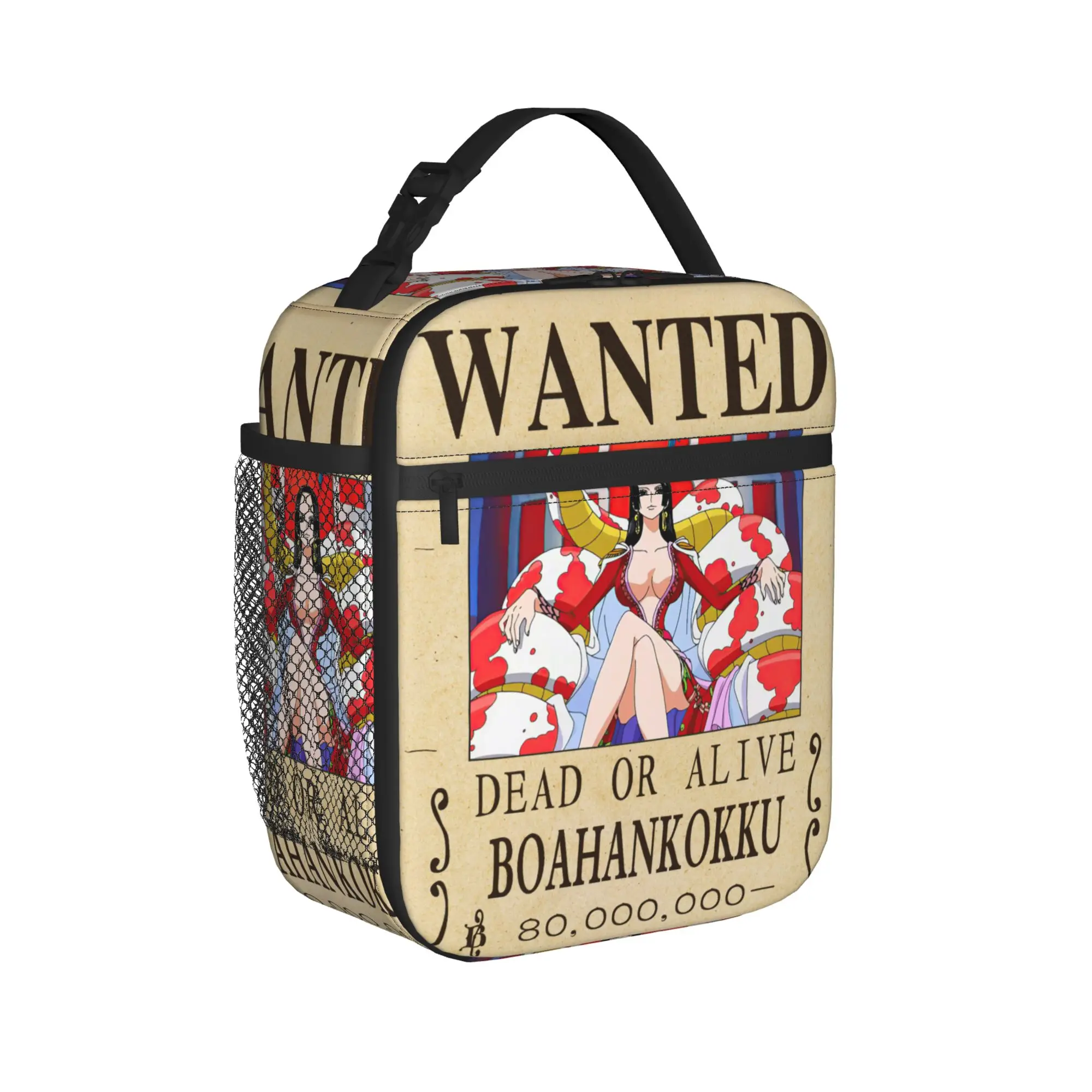 Ones Pieces Anime Wanted Posters Thermal Insulated Lunch Bag for Travel  Portable Food Container Bags Cooler Thermal Lunch Boxes