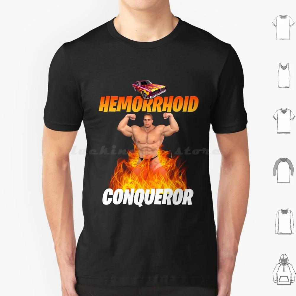 Conquieur des hémorroïdes drôle Meme t-shirt hommes femmes enfants 6xl drôle Satire Humor hémorroïdes Gamer Meme maladie douleur